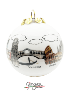 "News" - Christmas Ornaments: Florence color Profile with Red Lily - 3.14 in. 2