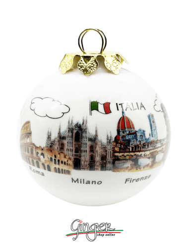 "News" - Christmas Ornaments: Florence color Profile with Red Lily - 3.14 in.