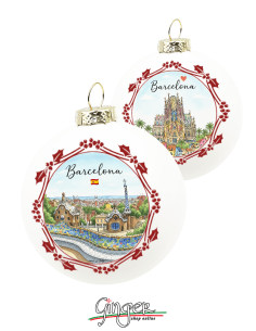 "New" Christmas Ornaments - Cities of  the World: Barcelona (Spain) - 80 mm (3.14")