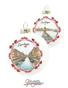 "New" Christmas Ornaments - Cities of  the World: Copenhagen (Denmark) - 80 mm (3.14")