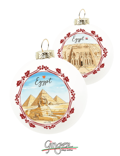 "New" Christmas Ornaments - Cities of  the World: Egypt (Giza and Abu Simbel) - 80 mm (3.14")