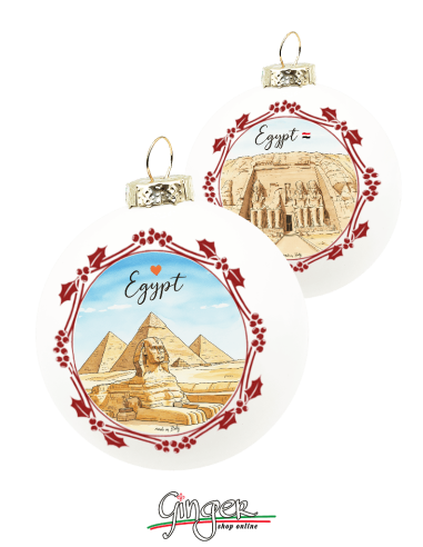 "Novità" Addobbi Palla di Natale - Città del Mondo: Egitto - 80 mm
