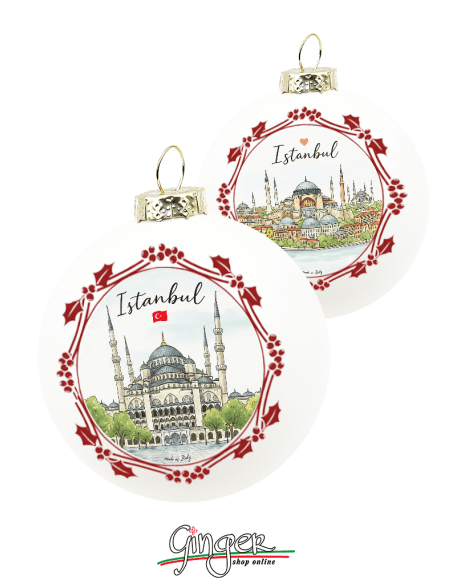 "New" Christmas Ornaments - Cities of  the World: Istanbul (Türkiye) - 80 mm (3.14")