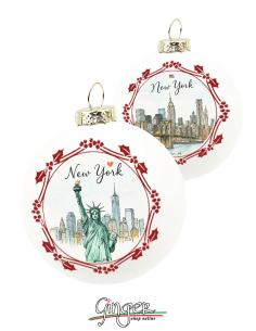 "New" Christmas Ornaments - Cities of  the World: New York (USA) - 80 mm (3.14")