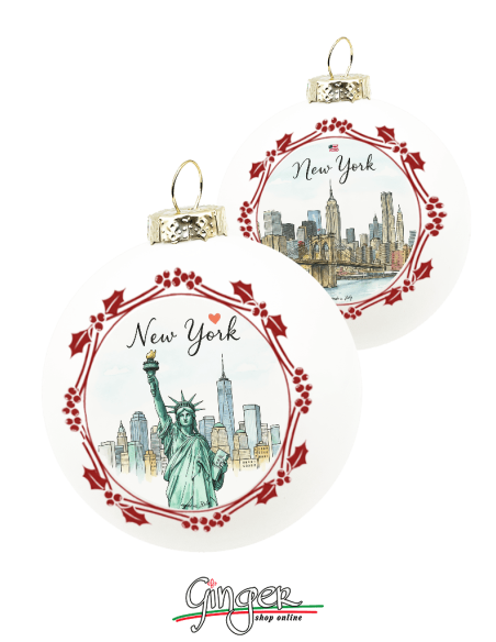 "New" Christmas Ornaments - Cities of  the World: New York (USA) - 80 mm (3.14")