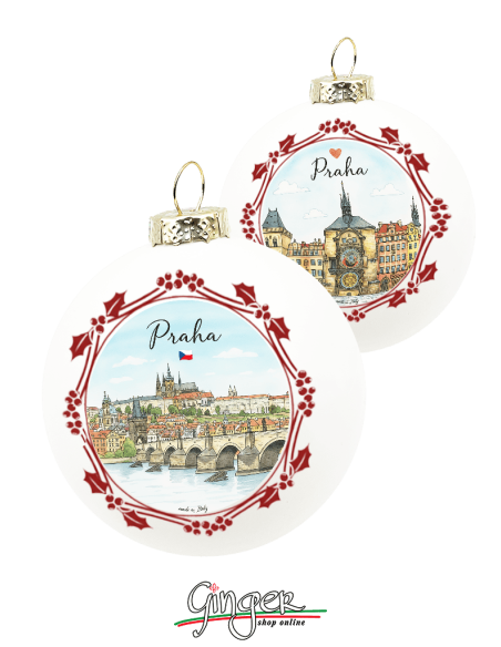 "Novità" Addobbi Palla di Natale - Città del Mondo: Praga - 80 mm