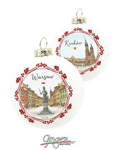 "New" Christmas Ornaments - Cities of  the World: Poland (Warsaw and Krakov) - 80 mm (3.14")