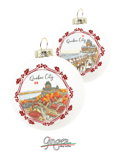 "New" Christmas Ornaments - Cities of  the World: Quebec (Canada) - 80 mm (3.14")