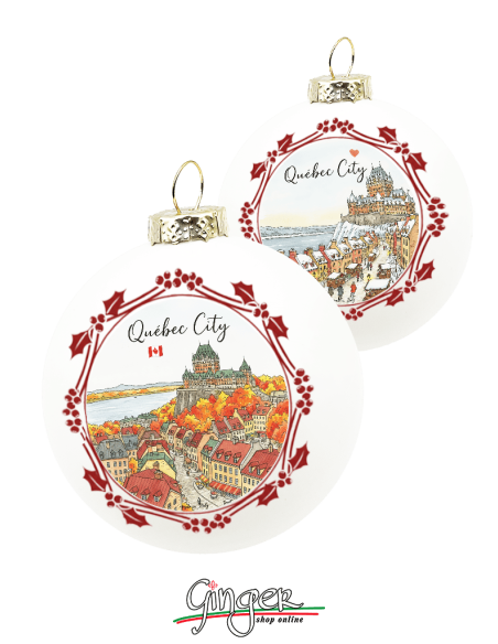 "New" Christmas Ornaments - Cities of  the World: Quebec (Canada) - 80 mm (3.14")