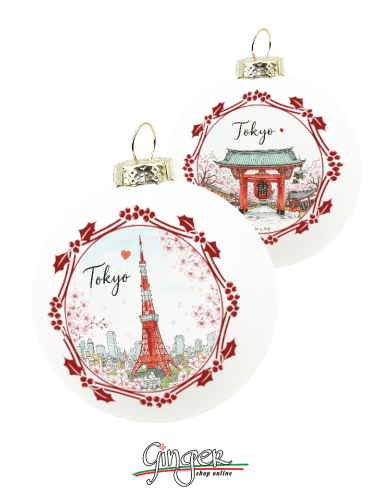 "Novità" Addobbi Palla di Natale - Città del Mondo: Tokyo - 80 mm
