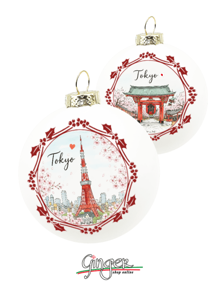 "New" Christmas Ornaments - Cities of  the World: Tokyo (Japan) - 80 mm (3.14")