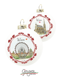 "New" Christmas Ornaments - Cities of  the World: Vienna (Austria) - 80 mm (3.14")