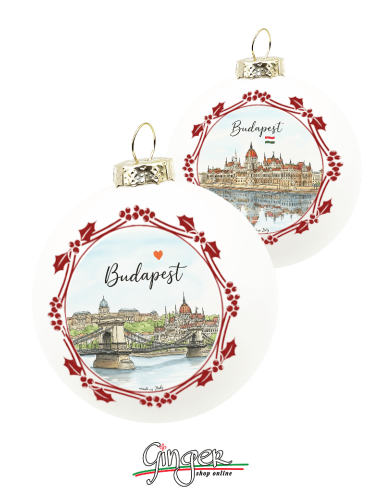 "Novità" Addobbi Palla di Natale - Città del Mondo: Budapest - 80 mm