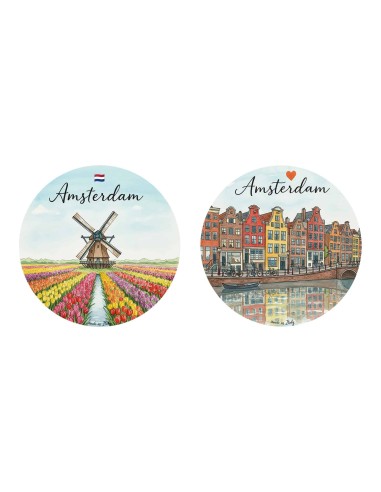 "Novità" Addobbi Palla di Natale - Città del Mondo: Amsterdam - 80 mm