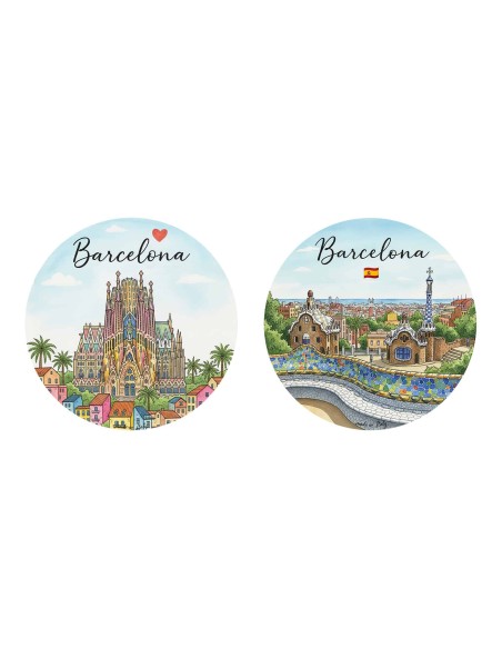 "Novità" Addobbi Palla di Natale - Città del Mondo: Barcellona - 80 mm