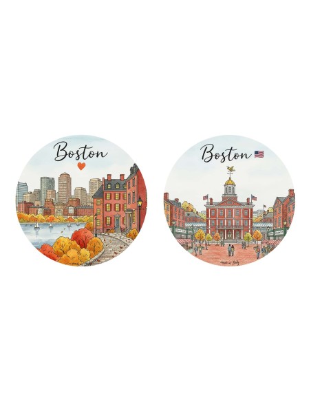 "Novità" Addobbi Palla di Natale - Città del Mondo: Boston - 80 mm
