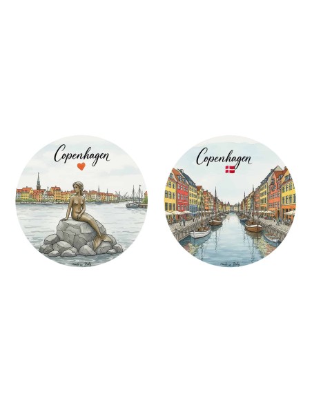 "New" Christmas Ornaments - Cities of  the World: Copenhagen (Denmark) - 80 mm (3.14")