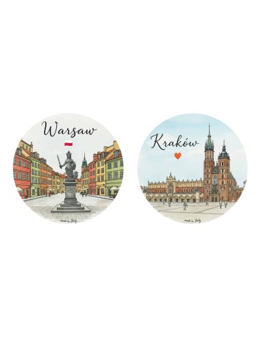 "New" Christmas Ornaments - Cities of  the World: Poland (Warsaw and Krakov) - 80 mm (3.14")