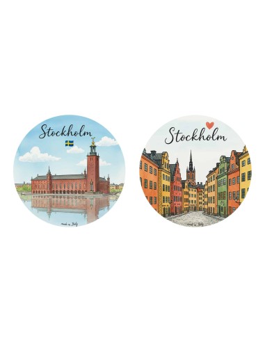 "New" Christmas Ornaments - Cities of  the World: Stockholm (Sweden) - 80 mm (3.14")