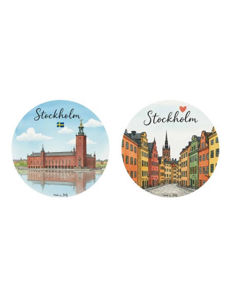 "Novità" Addobbi Palla di Natale - Città del Mondo: Stoccolma - 80 mm