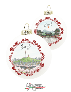 "New" Christmas Ornaments - Cities of  the World: Seoul (South Korea) - 80 mm (3.14")