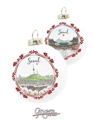 "New" Christmas Ornaments - Cities of  the World: Seoul (South Korea) - 80 mm (3.14")