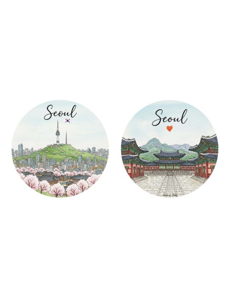 "New" Christmas Ornaments - Cities of  the World: Seoul (South Korea) - 80 mm (3.14")