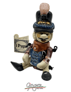 "i Pupi" Unique and collectible pieces: Italian Masks - 7 cm (2.76") - Ussaro (Hussar)