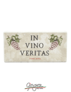"Novità" - Calamita in marmo - In vino veritas (Nel vino c'è la verità)