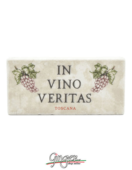 "Novità" - Calamita in marmo - In vino veritas (Nel vino c'è la verità)