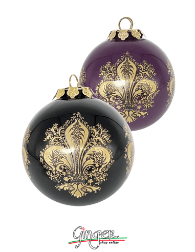 Palla di Natale in ceramica Terra d'Italia - 80 mm BL