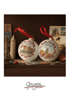 "Novità" Addobbi Palla di Natale - Città del Mondo: Amsterdam - 80 mm 2
