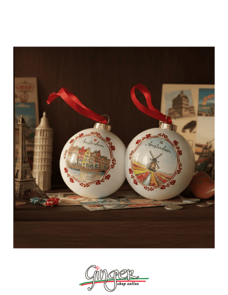 "New" Christmas Ornaments - Cities of  the World: Amsterdam - 80 mm (3.14")