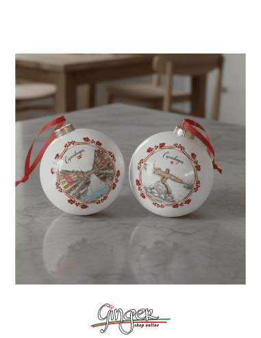 "New" Christmas Ornaments - Cities of  the World: Copenhagen (Denmark) - 80 mm (3.14")