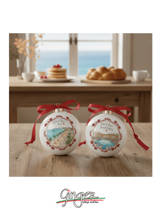 "New" Christmas Ornaments - Cities of  the World: French Riviera - 80 mm (3.14") 2