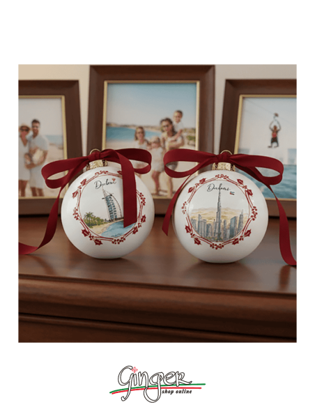"Novità" Addobbi Palla di Natale - Città del Mondo: Dubai - 80 mm