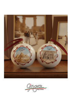 "New" Christmas Ornaments - Cities of  the World: Egypt (Giza and Abu Simbel) - 80 mm (3.14") 2