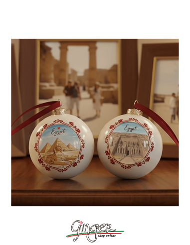 "New" Christmas Ornaments - Cities of  the World: Egypt (Giza and Abu Simbel) - 80 mm (3.14")