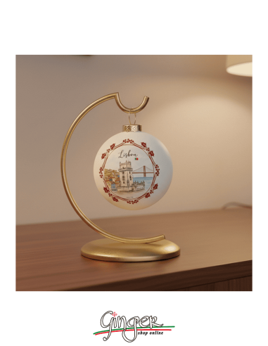 "Novità" Addobbi Palla di Natale - Città del Mondo: Lisbona - 80 mm