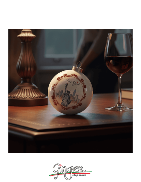 "Novità" Addobbi Palla di Natale - Città del Mondo: New York - 80 mm