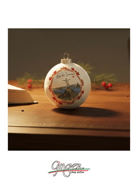 "Novità" Addobbi Palla di Natale - Città del Mondo: Rio de Janeiro - 80 mm