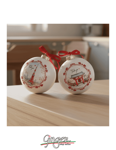 "Novità" Addobbi Palla di Natale - Città del Mondo: Tokyo - 80 mm