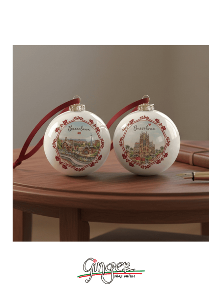 "New" Christmas Ornaments - Cities of  the World: Barcelona (Spain) - 80 mm (3.14")