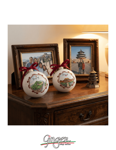 "Novità" Addobbi Palla di Natale - Città del Mondo: Pechino - 80 mm