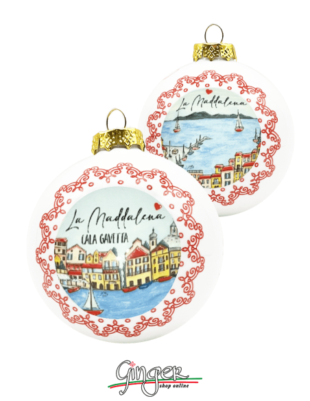 Christmas Ornaments - Cities of Italy: Sardinia - La Maddalena - 80 mm (3.14")