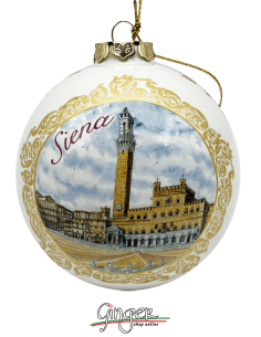 Addobbi Palla di Natale - Siena - 80 mm 2