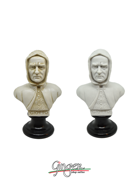 Giotto - busto 15 cm bianco o patinato