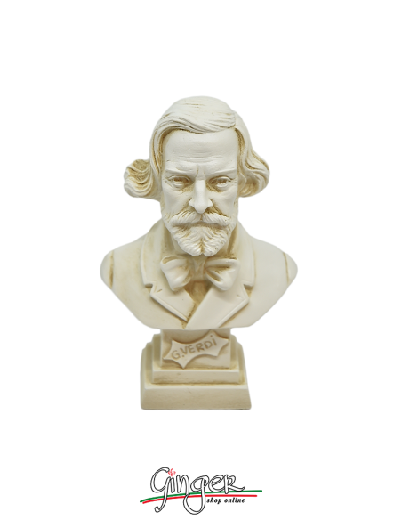 Composers Musicians - Giuseppe Verdi - hand aged bust cm 11