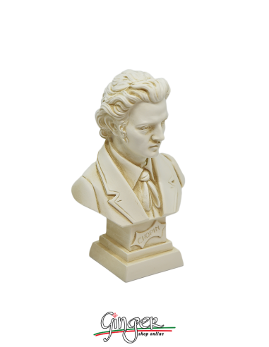 Composers Musicians - Fryderyk Chopin - hand aged bust cm 11