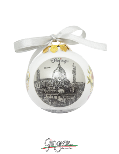 Christmas Ornaments: Florence Cathedral - Silver 1.77 or 3.14 in.